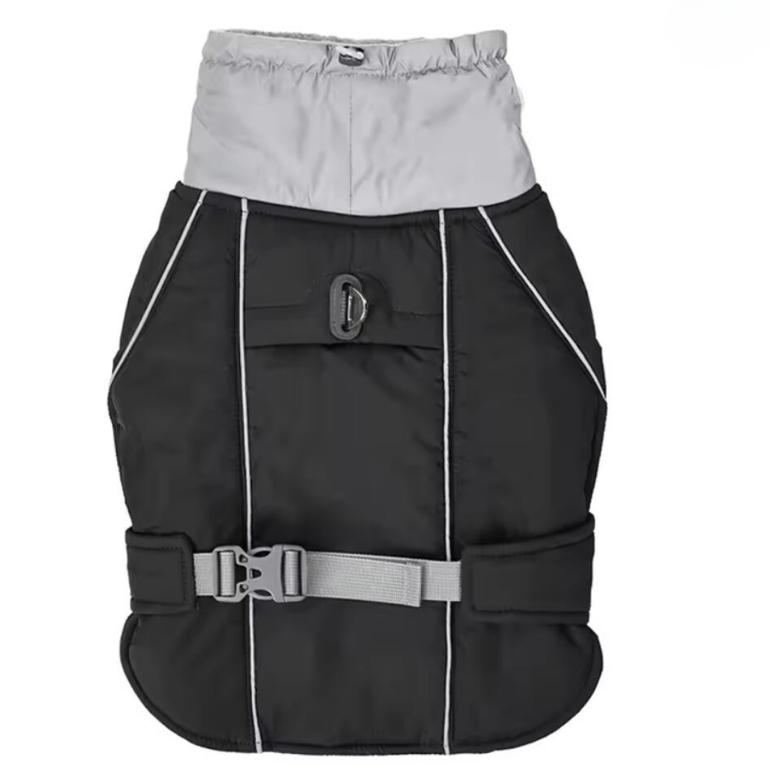Water-Resistant Dog Coat With Reflective Strips And...