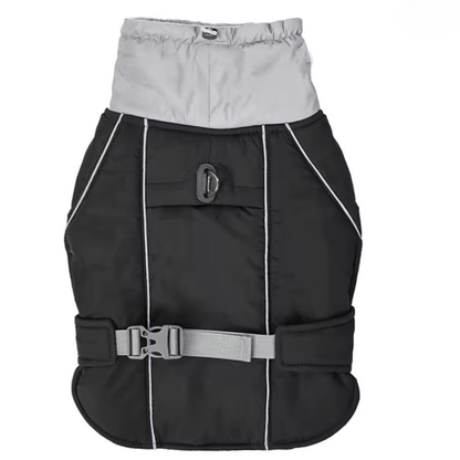 Water-Resistant Dog Coat With Reflective Strips And...