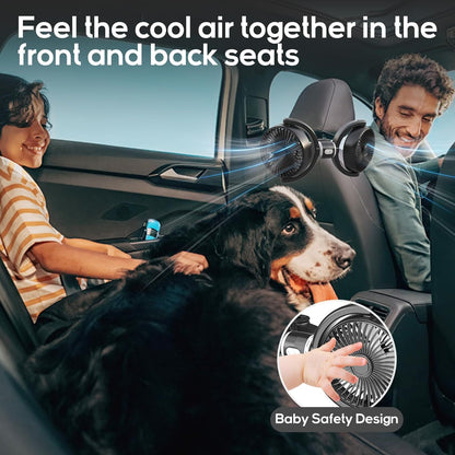Backseat Car Fans for Pets Dual Cooling With Adjustable...