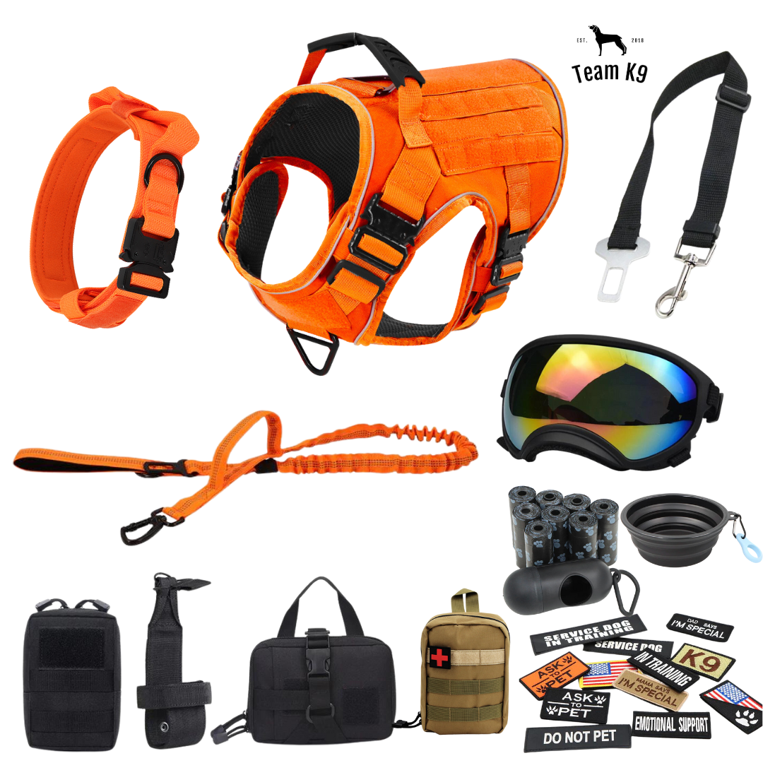 Tactical Dog Harness System All-In-One Training Bundle...