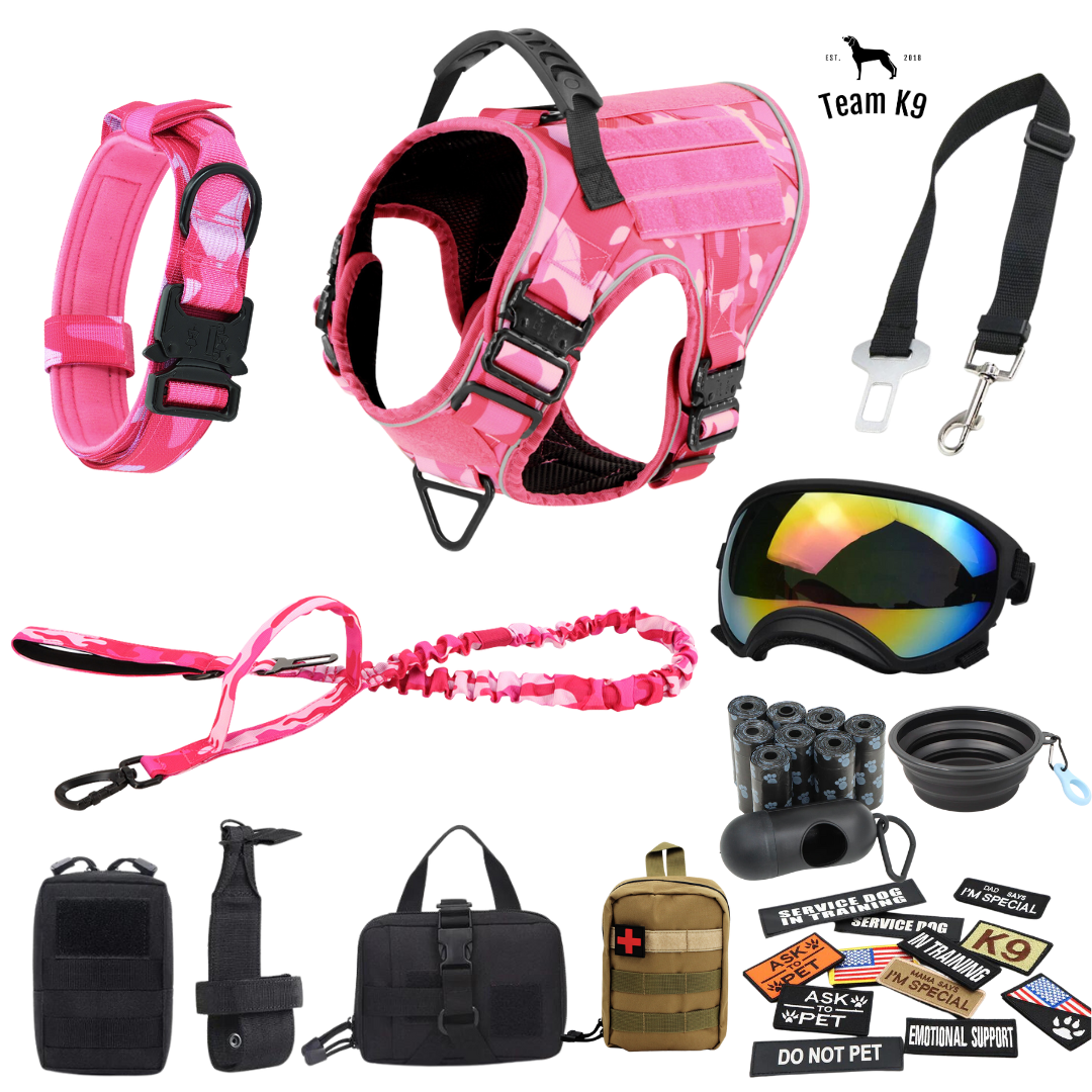Tactical Dog Harness System All-In-One Training Bundle...