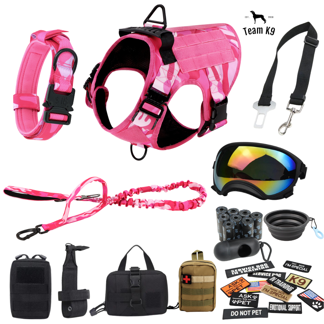 Tactical Dog Harness System All-In-One Training Bundle...