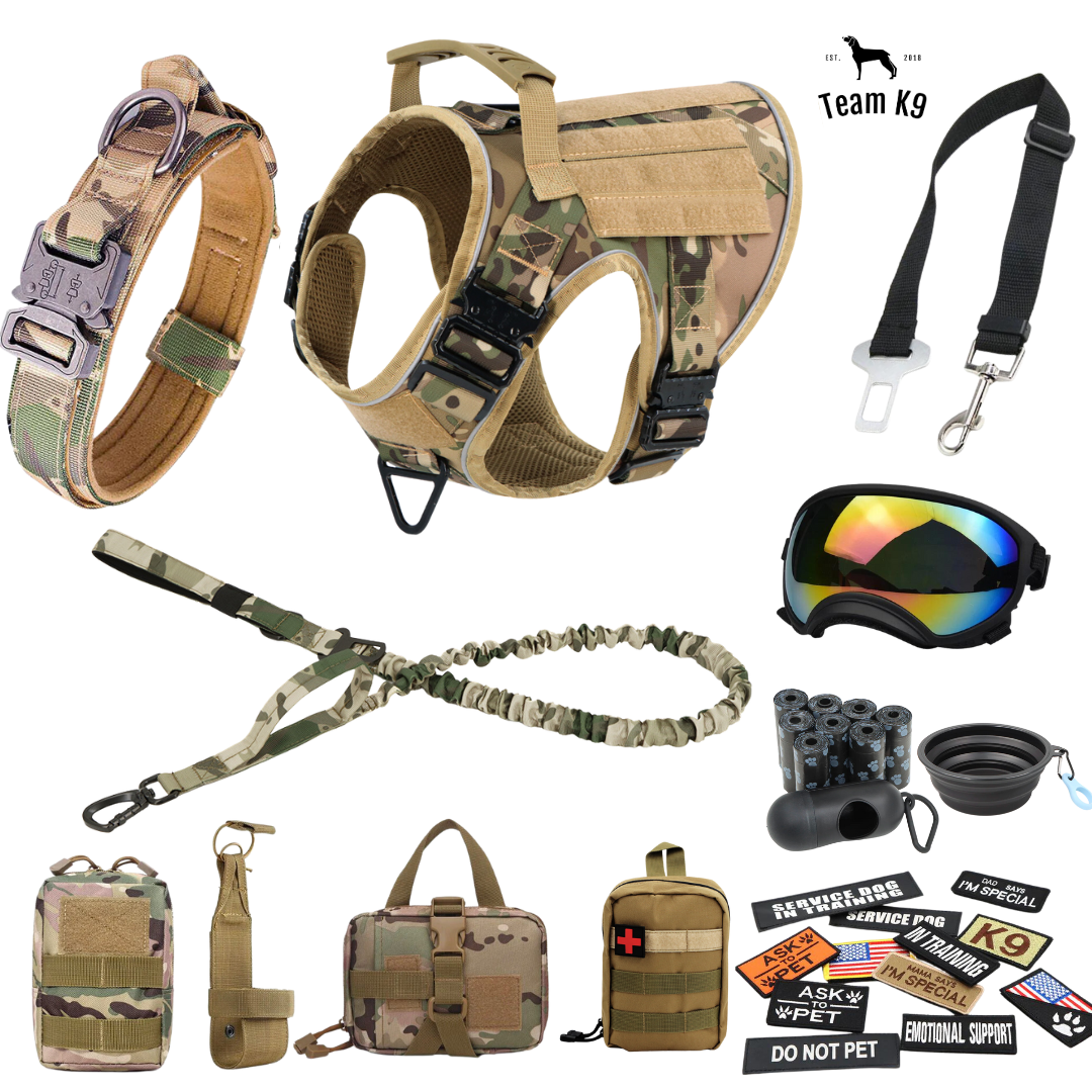 Tactical Dog Harness System All-In-One Training Bundle...