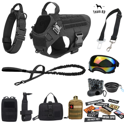 Tactical Dog Harness System All-In-One Training Bundle...