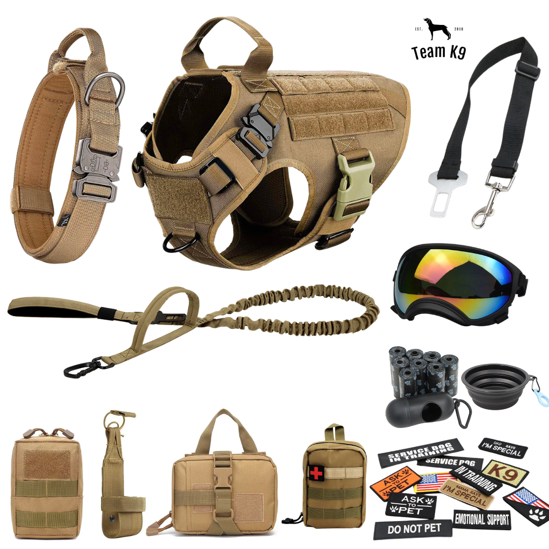 Tactical Dog Harness System All-In-One Training Bundle...