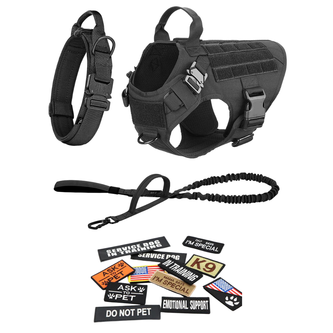 Tactical Dog Harness No-Pull With Front And Back D-Rings...