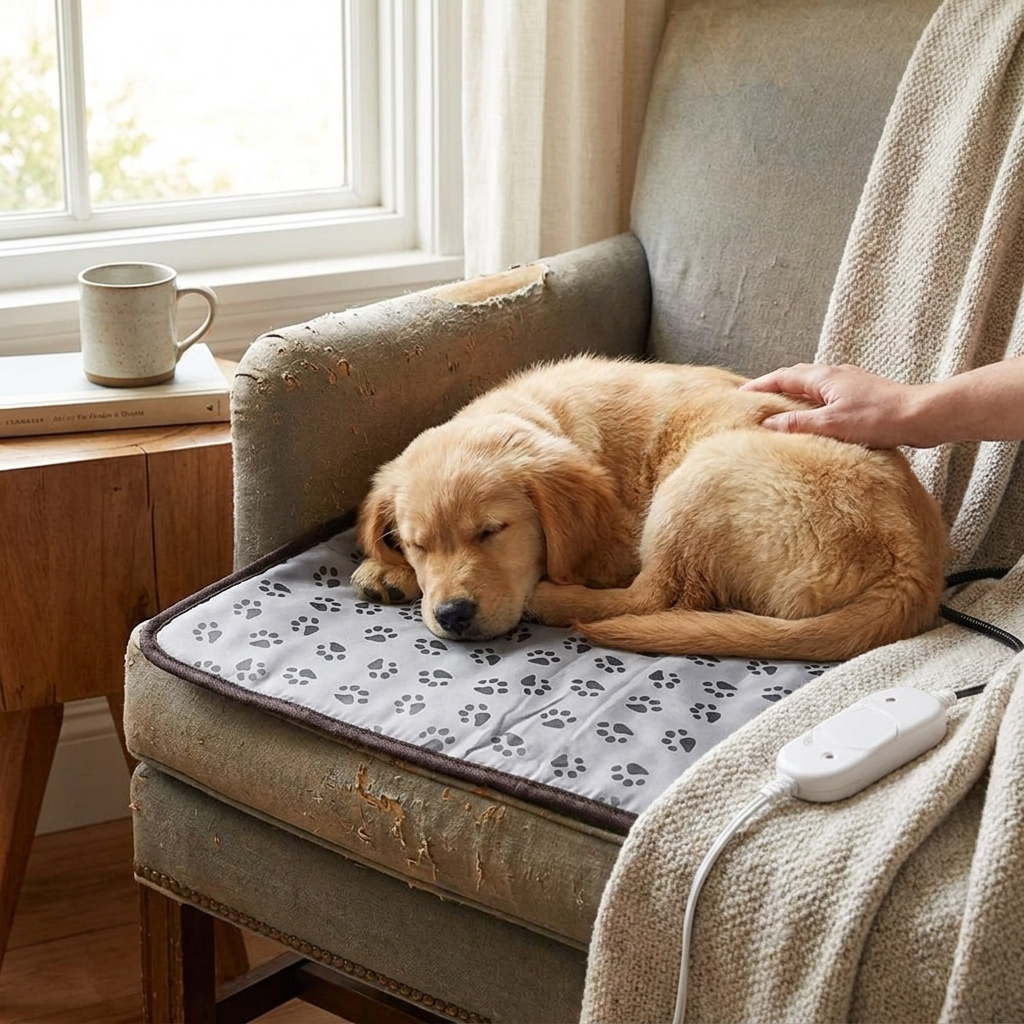 Winter heating pad with pet
