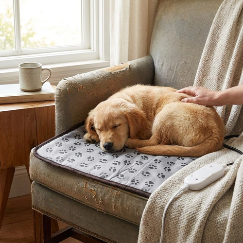 Winter heating pad with pet