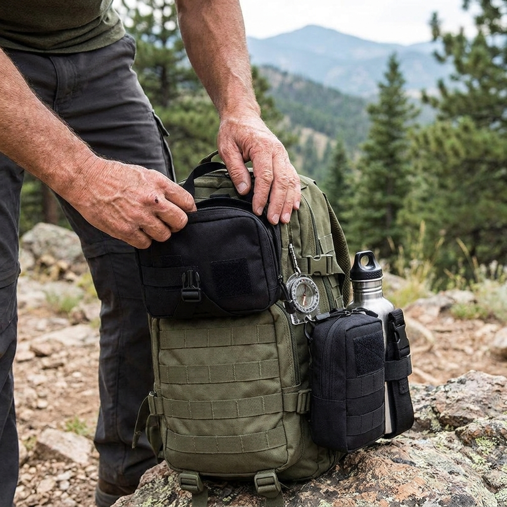 MOLLE pouch on tactical dog harness