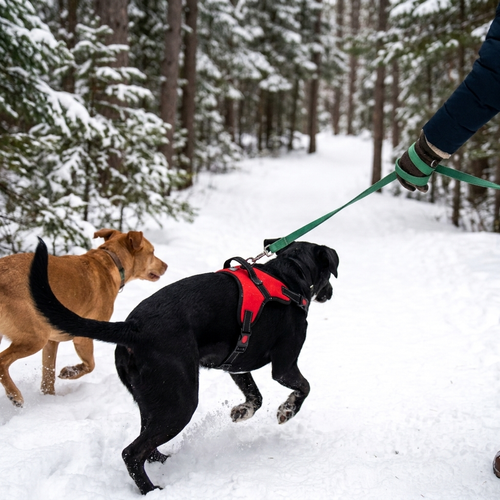 No-choke dog harness worn