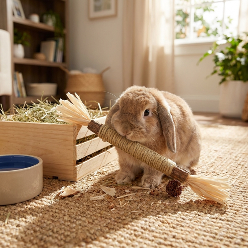 Silvervine chew stick cat toy in use