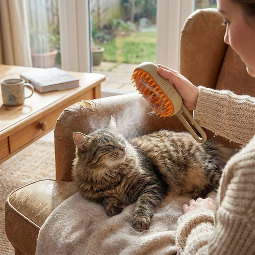 3-in-1 Pet Steam Grooming Brush