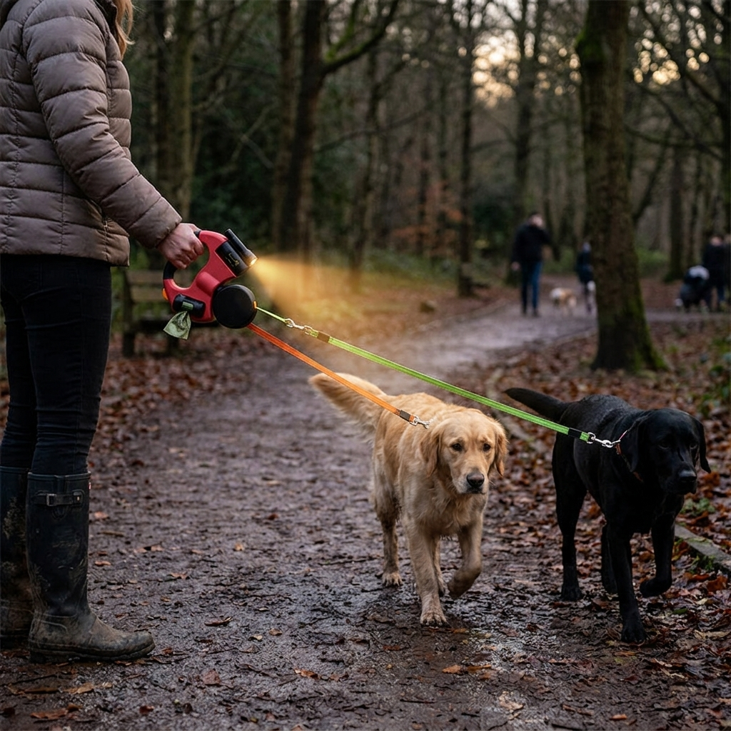 Anti-Tangle Double Dog Leash