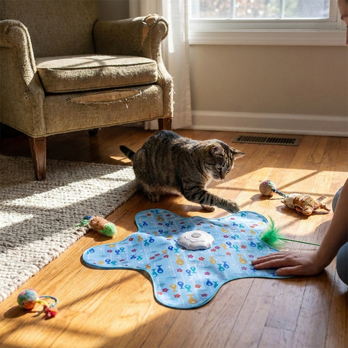 Automatic Hide and Seek Cat Toy