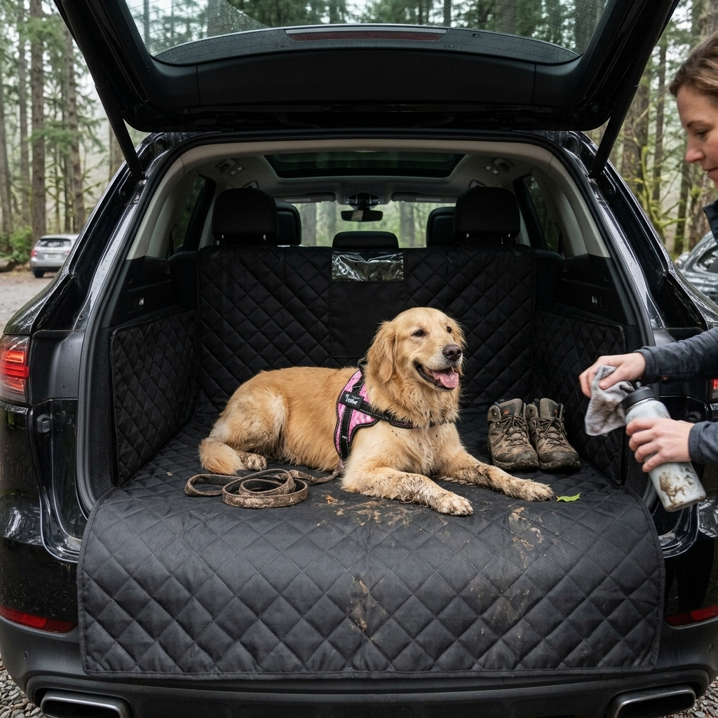 Dog trunk seat cover for SUVs