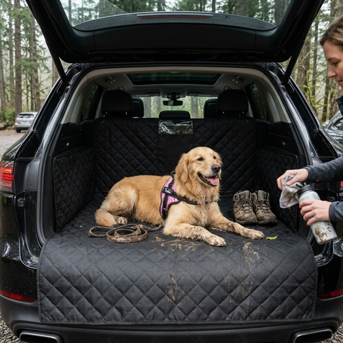 Dog trunk seat cover for SUVs