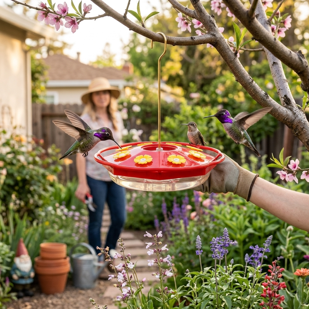 Flower-Shaped Hummingbird Feeder