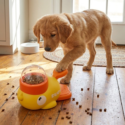 Interactive Cartoon Duck Dog Puzzle Feeder