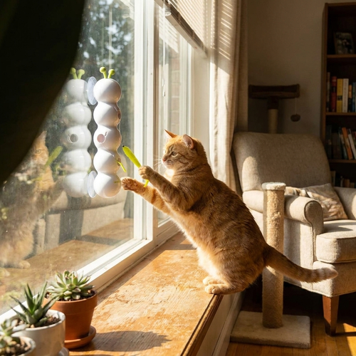 Interactive Worm Pole Cat Toy