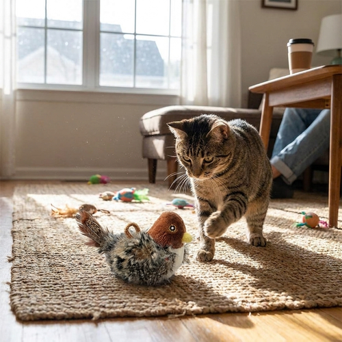 Interactive Sound Bird Cat Toy