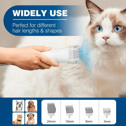 Low-Noise Dog Grooming Vacuum with Full Pet Hair Clippers &