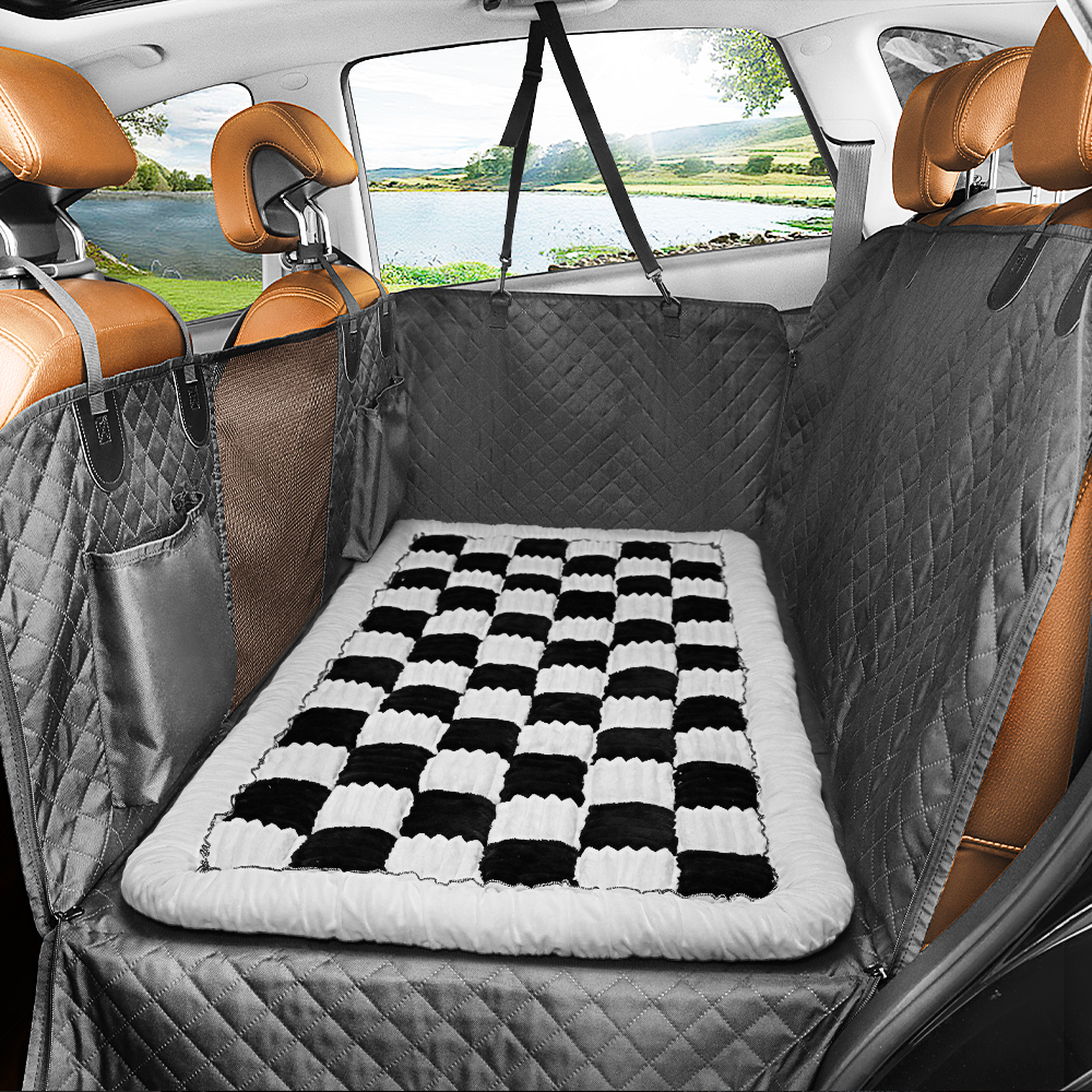 Backseat Dog Bed Large Plush Pet Car Seat Bed For Cozy...