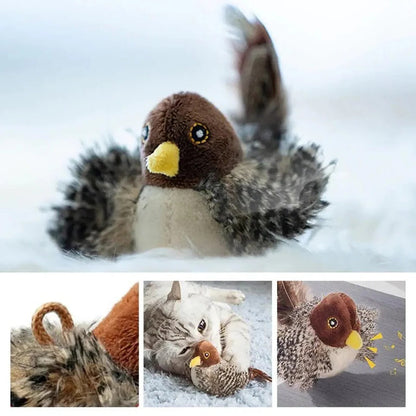 Interactive Sound Bird Cat Toy - Flapping Feather Fun for
