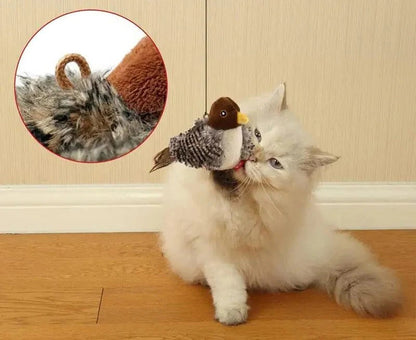 Interactive Sound Bird Cat Toy - Flapping Feather Fun for