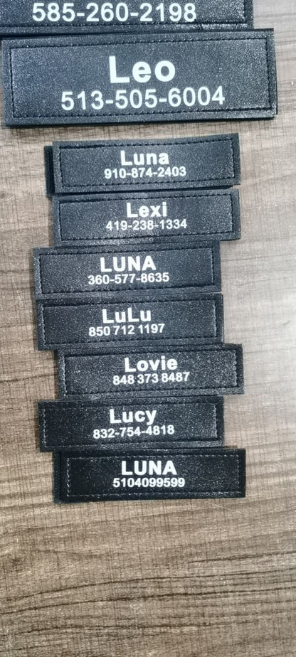Custom Patch For Harness Dog Name And Phone Number Patch...