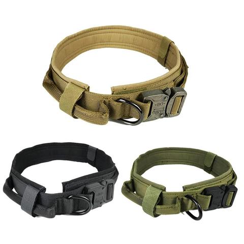 Dog Collar Tactical K9 With Patch Panel Top Handle...