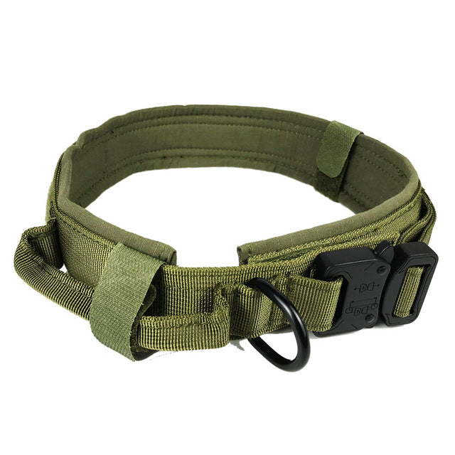Dog Collar Tactical K9 With Patch Panel Top Handle...