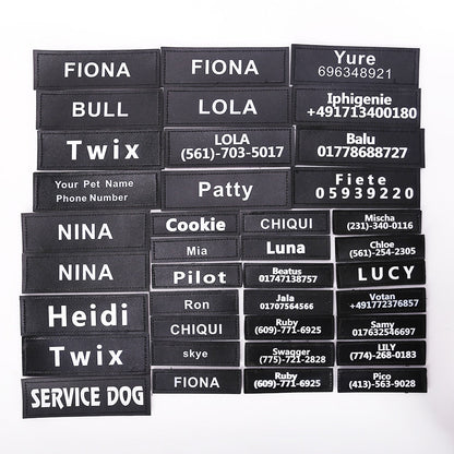Custom Patch For Harness Dog Name And Phone Number Patch...