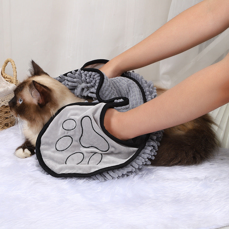 Dog Towel Wrap With Hand Pockets Quick Dry Microfiber...