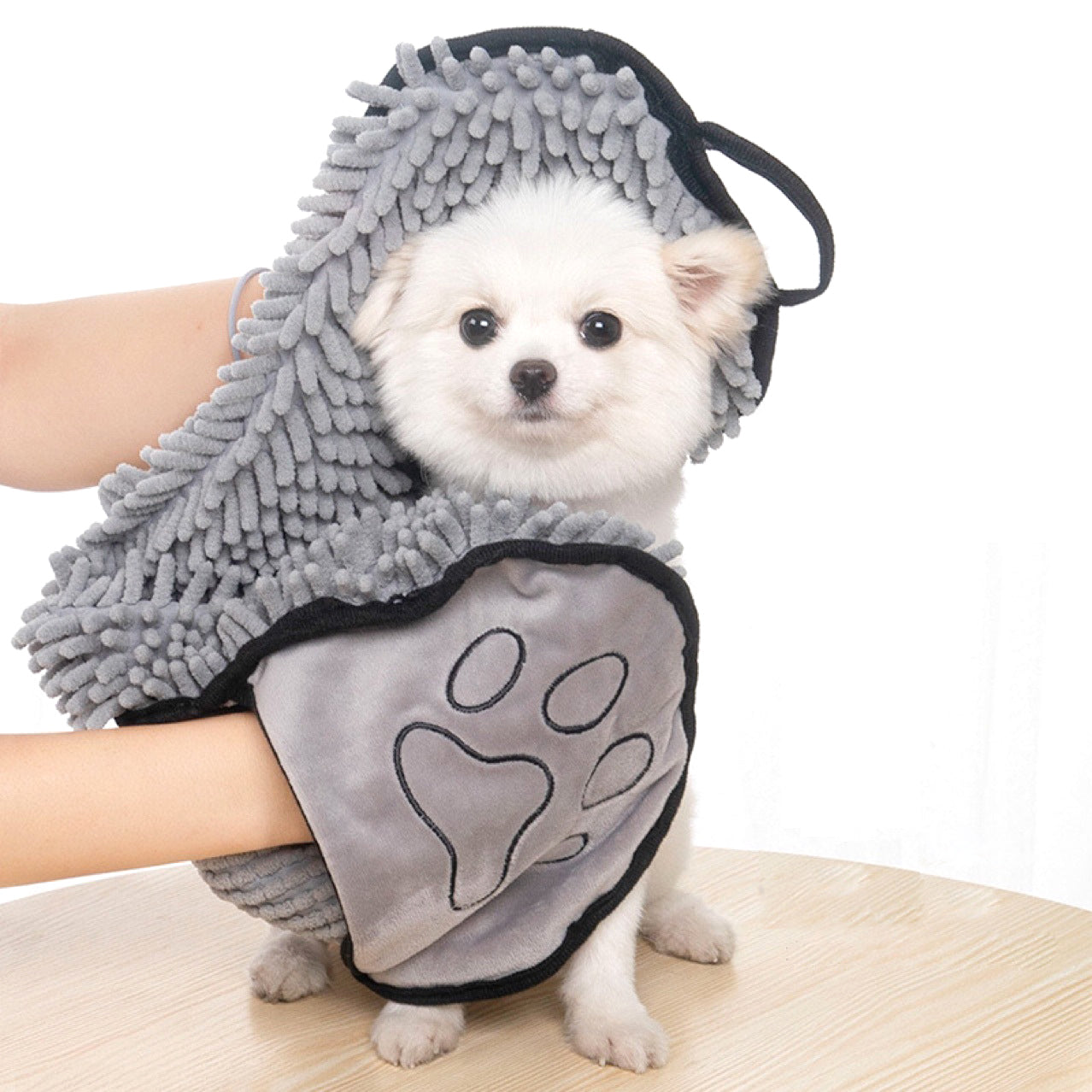 Dog Towel Wrap With Hand Pockets Quick Dry Microfiber...