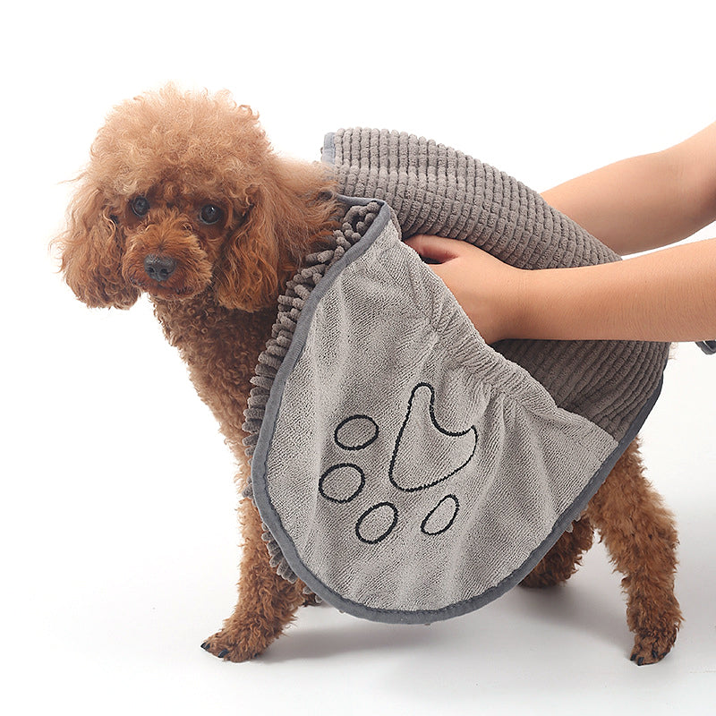 Dog Towel Wrap With Hand Pockets Quick Dry Microfiber...