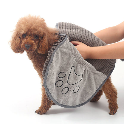 Dog Towel Wrap With Hand Pockets Quick Dry Microfiber...